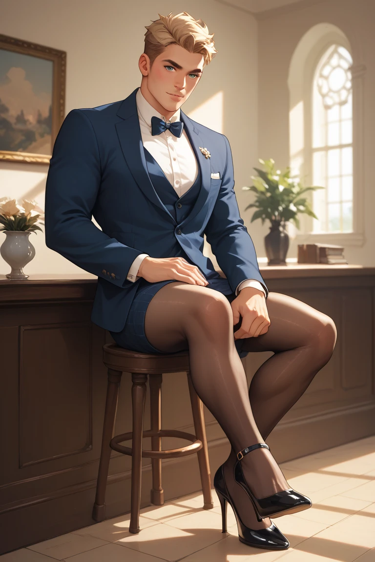 male pantyhose heels