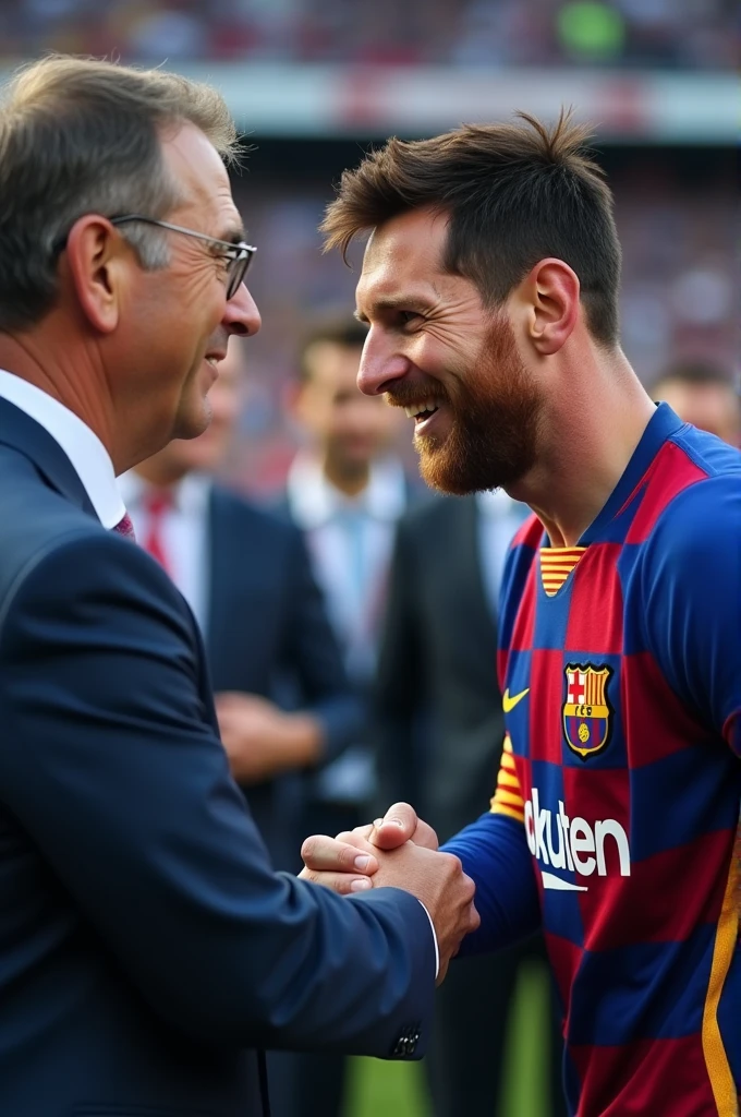 Infantino kissing Messi