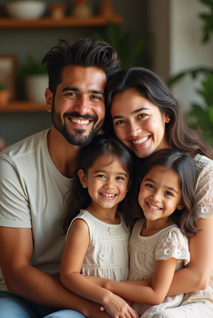 A cute family