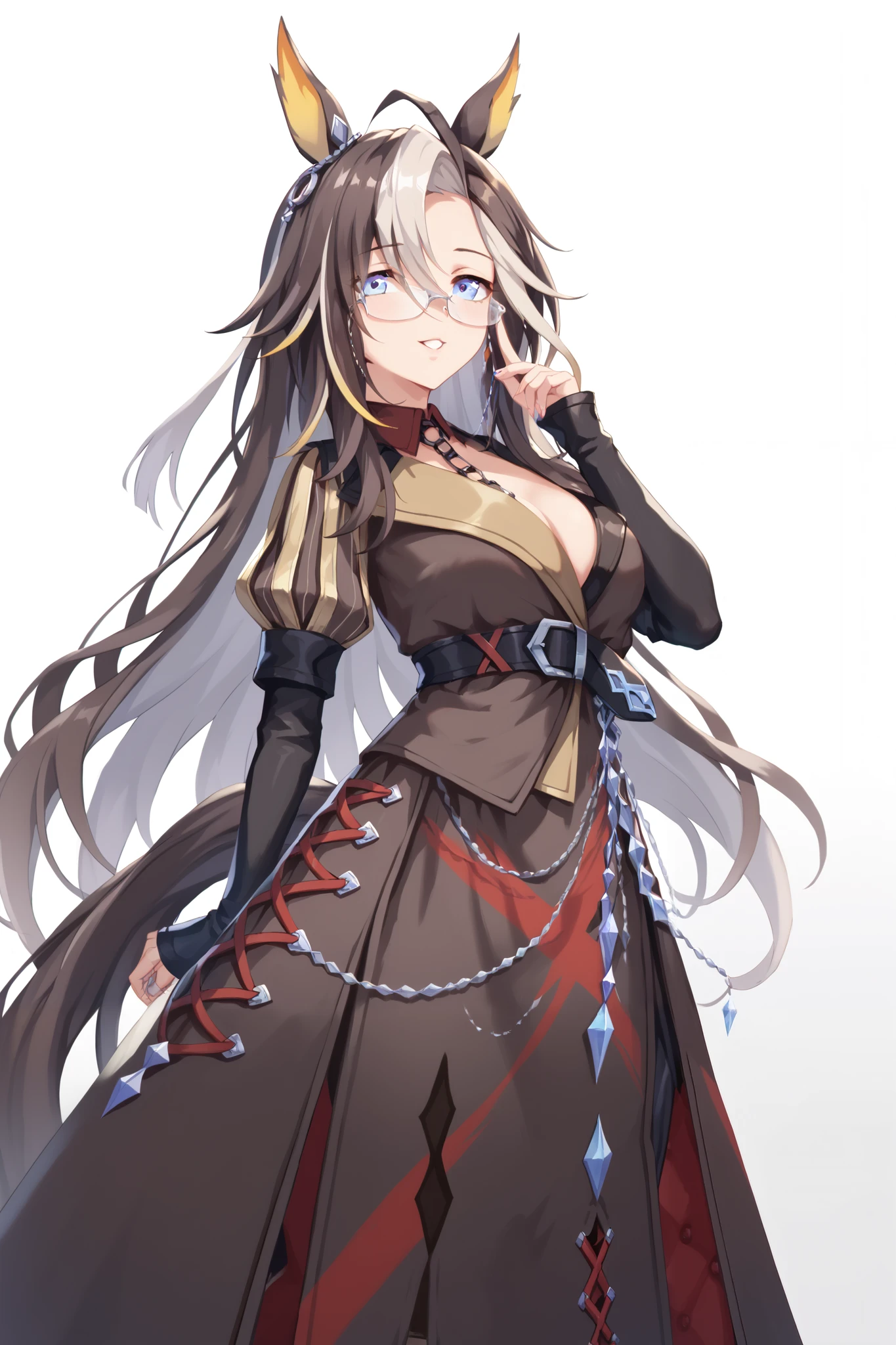 NSFW,masterpiece, top quality, high definition , very detailed,Dream Journey,Dream Journey\(Horse Girl\),Glasses