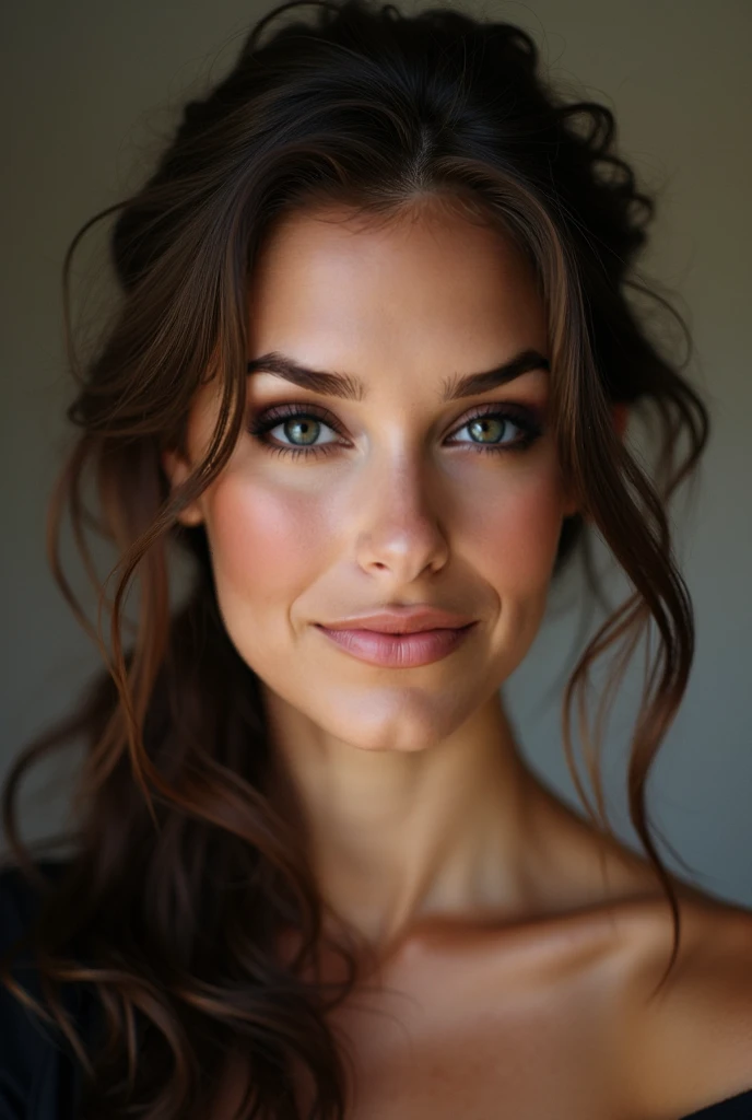 Super realistic eyes, tied hair, full body photo, sexy face, long hair, ((super realistic)), MILF, full body photo, ((super realistic)). ((Masterpiece)), ((Best Quality)), ((Ultra Realistic)), MILF, MILF, Perspective, Highly Detailed, Perfect Seduction, Best Quality, Definition Quality, Beautiful, European, Female, French, Woman, Italian, Smiling, Blue Eyes, Jewelry, Blue Eyes, Realistic, High Resolution, Soft Light, Glowing Skin, (Detailed Face), Wavy wavy hair, attractive appearance, smile, perfect style, perfect balance, Translated with DeepL.com (free version)