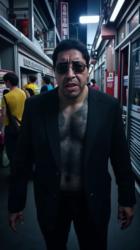 Velhote safado, Just plump, chubby, extremely thick thighs, large belly, Ele abre o casaco e mostra seu corpo usando apenas cueca box vermelho ao expectador, sharp man in jacket and long tie,standing on the sidewalk, casaco longo preto, casaco aberto, camisa branca, Gravata vermelha, big Barriga, fat Barriga,, Big stomach, corpo robusto e atarracado, jacket over shirt and tie, Homem na casa dos 60 anos, homem na casa dos 50 anos, Barriga, musculoso, cabelo castanho claro, cabelos grisalhos, detetive, bonito, serious appearance, sunglasses.