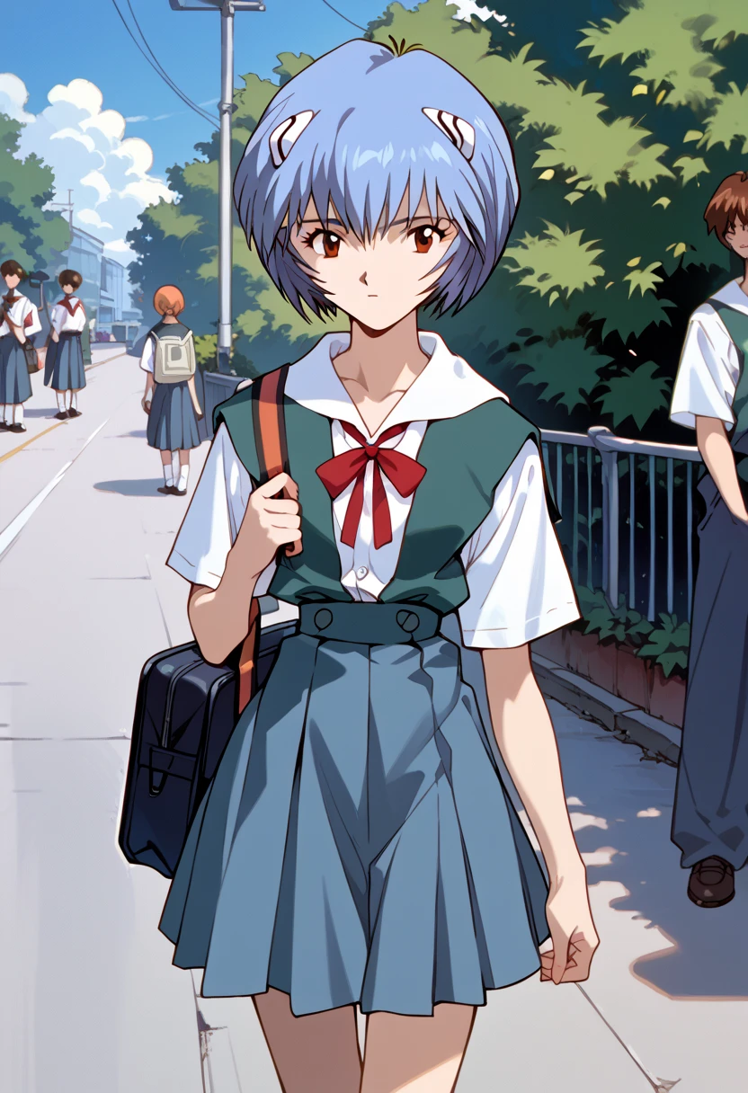 masterpiece, high definition , top quality,8k
(Rei Ayanami,young)
(school uniform)