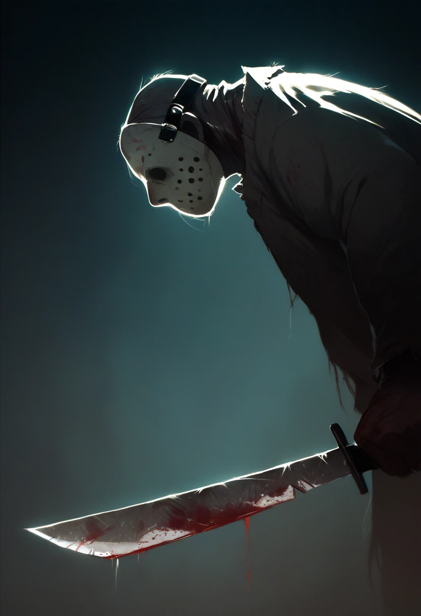 score_9, score_8_up, score_7_up, score_6_up, monster, 1boy, dark background, dark theme, backlighting, no eyes, holding, machete,blood, 
