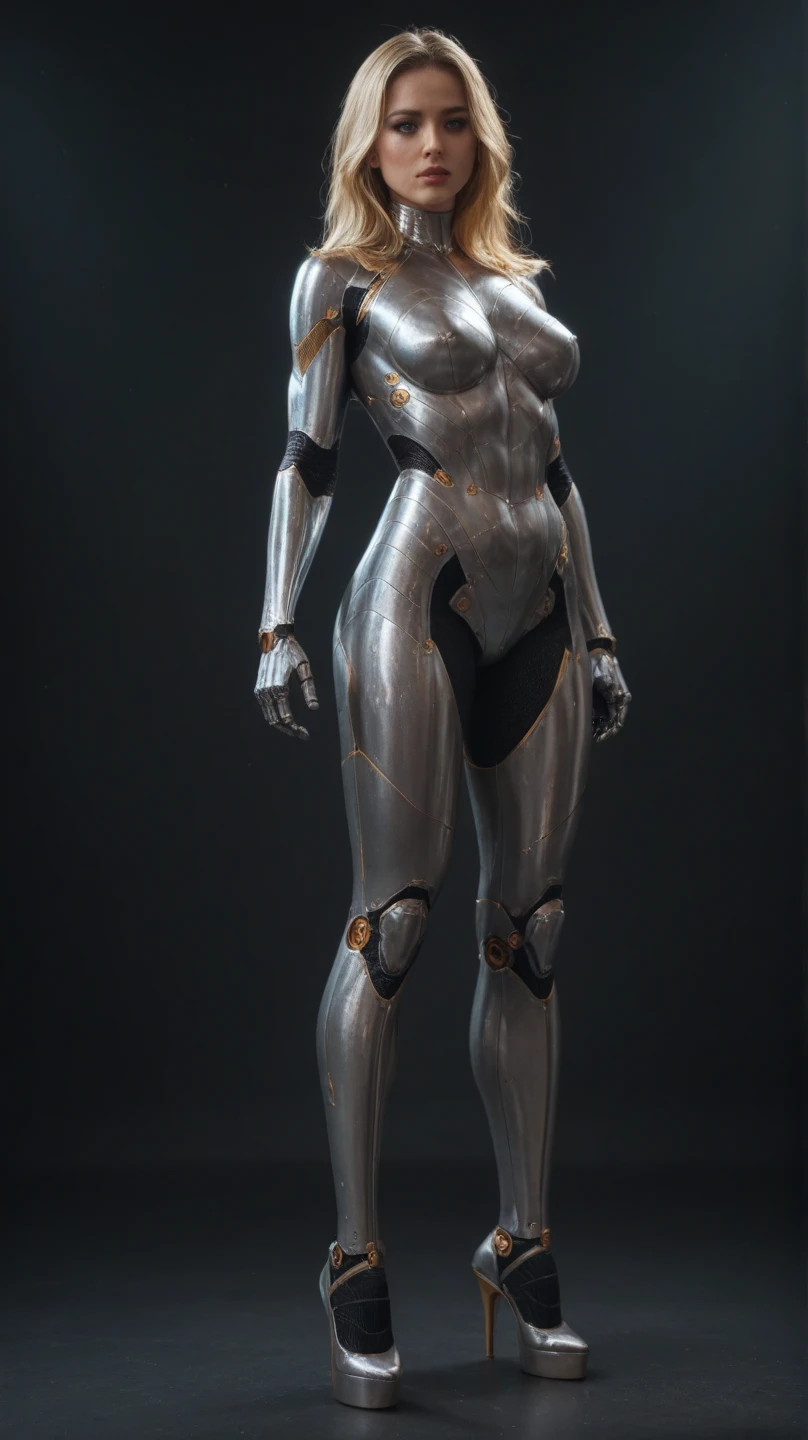 Wooden Humanoid Robot,No clothes,Wood grain body,Made to resemble a girl,((wear the kimono))