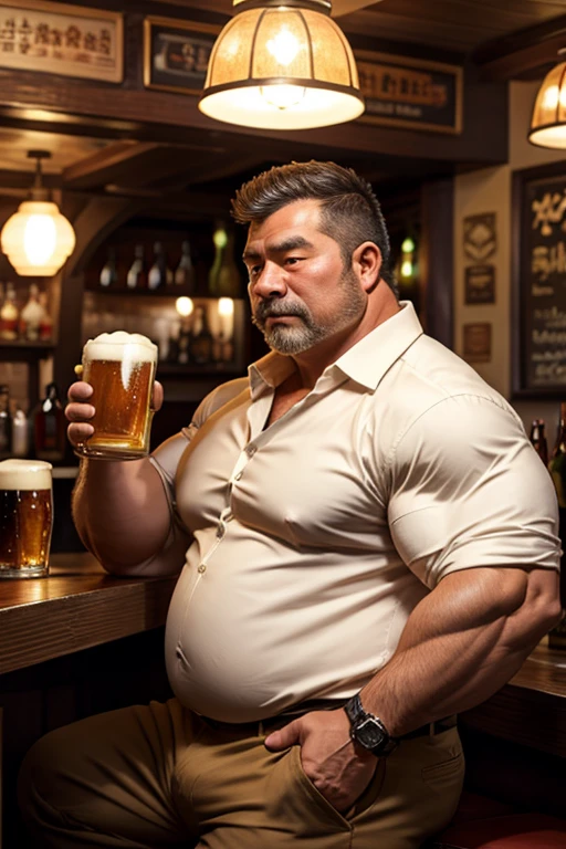 (masterpiece, intricately detailed, highest resolution, best quality:1.2),a cocky Mexican drug dealer, a 23 y.o muscle dad with a muscular physique sitting on a chair completely naked with black eyes,dark-skinned male, bald head, signature mustache, gay chest harness, huge beard, mutton- chops,flaccid penis,saggy balls,((excessive cum:1.2)), ((cum on body:1.2)), cum drip, hairy chest,vascular,muscle striations,soft light,fantastic realism,