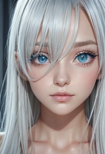 masterpiece, best quality, illustration, saxophone blue hair, platinum earrings, platinum necklace, off shoulder shirt,1 girl, charming, (dynamic lighting:1.2), Cinema lighting, Exquisite facial features, delicate blue eyes, Wear half-rimmed glasses(focus),sharp pupils, realistic student, depth of field, bokeh, Sharp focus, (super detailed, bloom, glow:1.4), (huge breasts), (saggy breasts), looking into camera, high ponytail long hair,