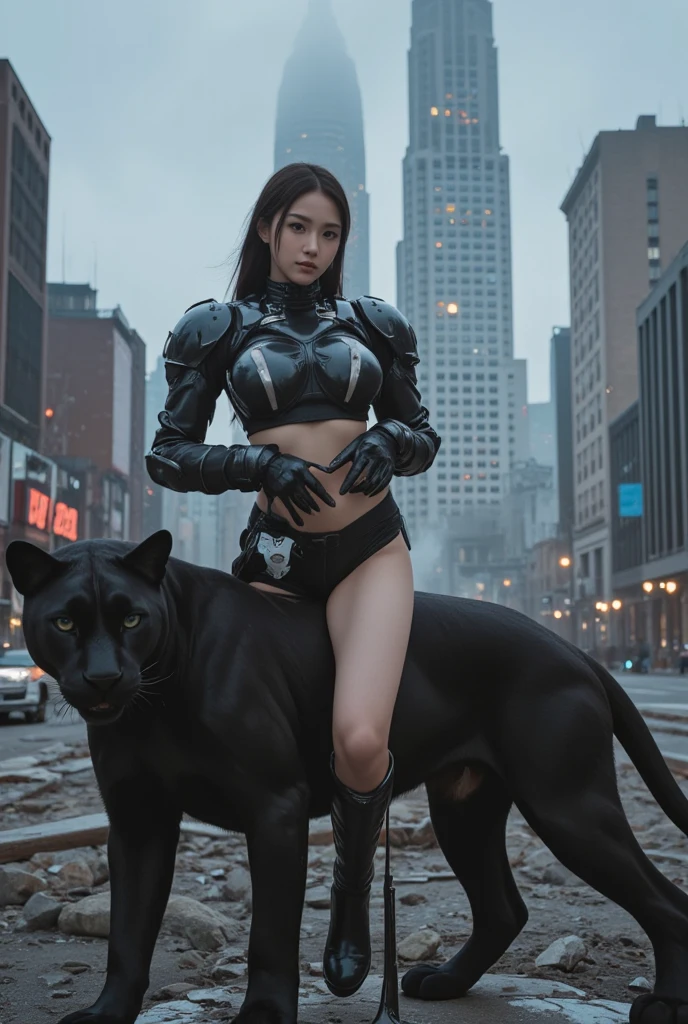 Sexual Full nudity Big breasts Dew point Black silk White tiger