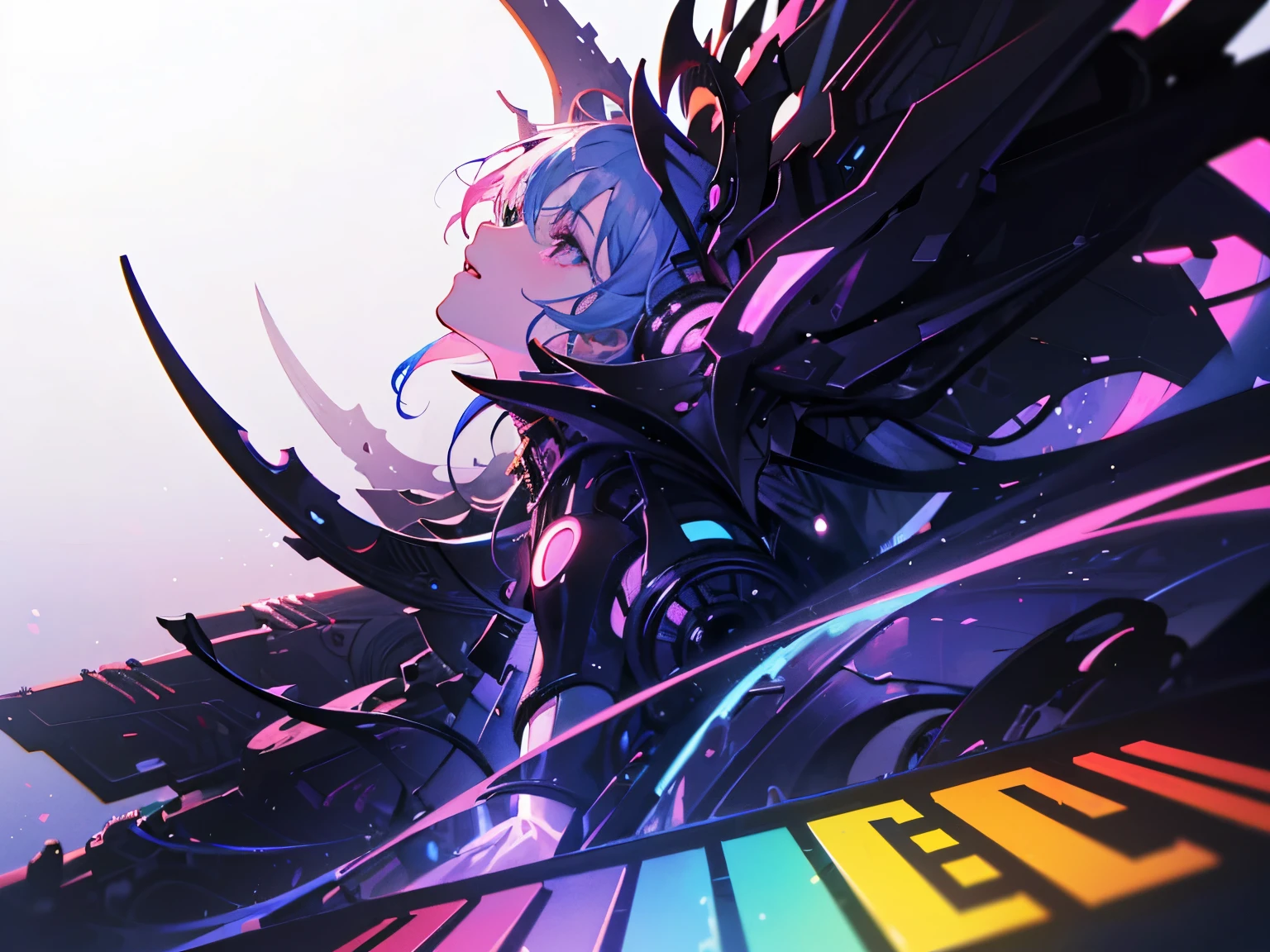 pink hair one girl
