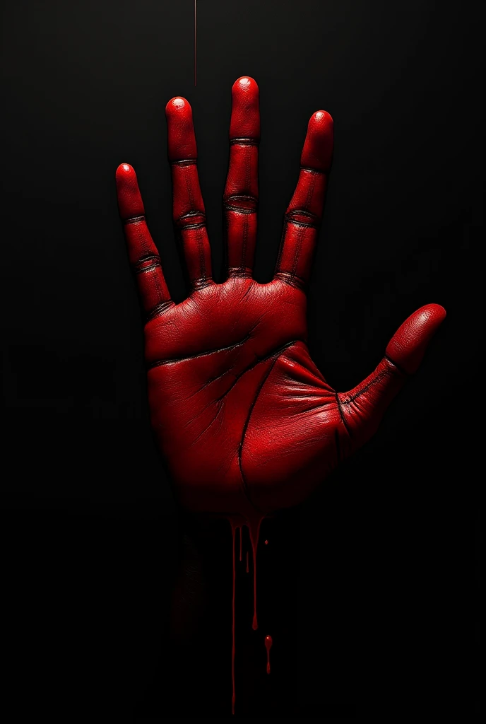 Make a blue and red background with claw marks