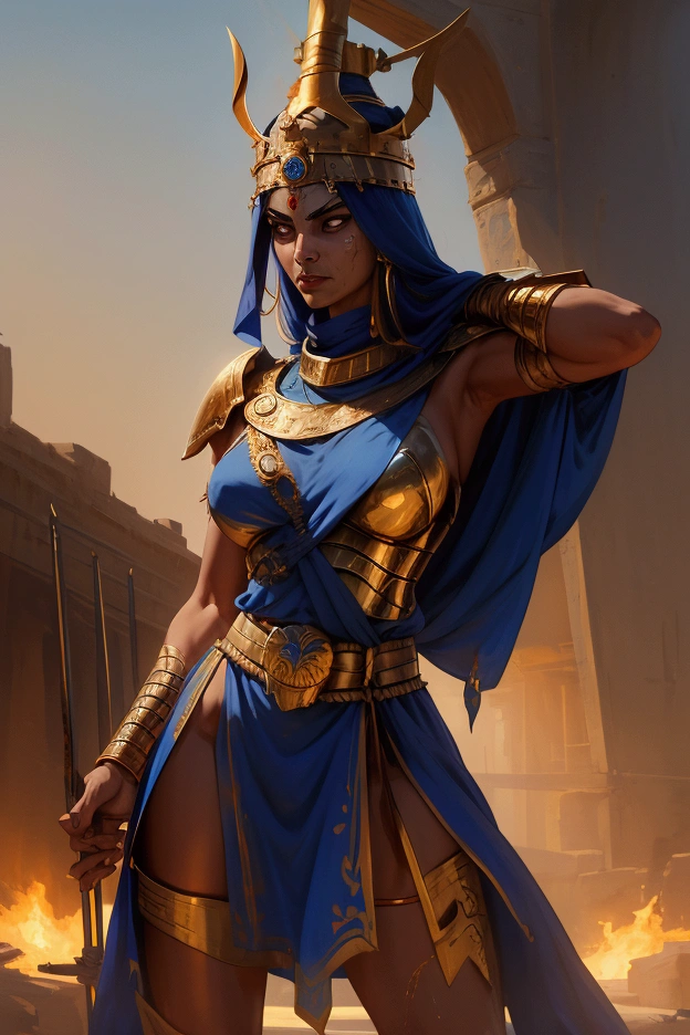 Uma Foto muito realista e muito detalhada,A beautiful Egyptian Pharaoh in the city of the Future Pharaoh , corpo inteiro, Costumes with engraved paintings of Pharaoh's shields, cabelos longos, Hand and body tattoos, Pose elegante, Symmetrical details of beautiful hazelnut eyes, Circunstanciado, rosto lindo, Typical articular object , Advanced Pharaonic Environment , The combination of Pharaonic civilization with Futuristic technology , Excellent attention to detail, 30 milhas/Horas, 4k, كاميرا كانون EOS 5D Mark IV الرقمية SLR, Lente 85mm, foco nítido, Detalhes intrincados, long exposure time, F/8, ISO 100, Velocidade do obturador 1/125, Luz de Fundo diFusa, uma Foto premiada, facing-camera, looks into the camera, Monovision, Contraste perFeito, alta nitidez, Simetria Facial, proFundidade de campos, FotograFia ultra-detalhada, Rayze (disambiguation, global ilumination, Tamvitamid, Felpudo, ultra-high-definition, 8k, Motor Unreal 5, Ultra-sharp focus, uma Foto premiada, Trending in ArtStationh