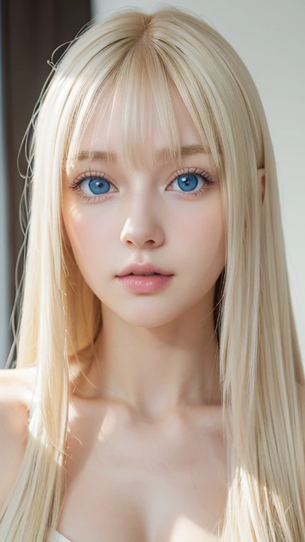  one very white girl 、 very cute appearance 、 high definition 、 very bright white shiny skin 、 very beautiful long bright blonde 、bangs、Very bright blonde、Eye Spacing Bangs 、 super long straight silky hair 、Very long blonde hair、 hair covering one eye 、 shiny hair、 straight hair、Eye hair 、Super long hair、Too much hair、 Big Breasts 、 dazzlingly bright light blue eyes、 bright white bright eyes 、bright eye reflection 、 bright eyes to wake you up 、 Big Shining Eyes、Shining Eyes、 person in the hot water room 々、 dazzlingly white bright iris 、Very large eyes、 innocent first cute little face 、Round face、