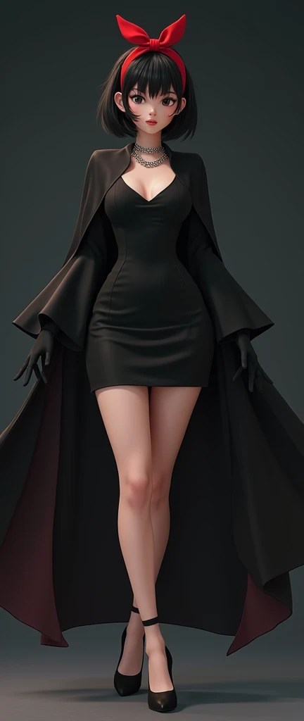 arafed woman in a black dress posing in a living room, sexy dress, gorgeous young korean woman, sexy pose, she is dancing. realistic, she is wearing a black dress, attractive pose, sensual dancing, wearing a tight black dress, beautiful south korean woman, very sexy outfit, gorgeous chinese model, korean girl, full body xianxia, she is dancing