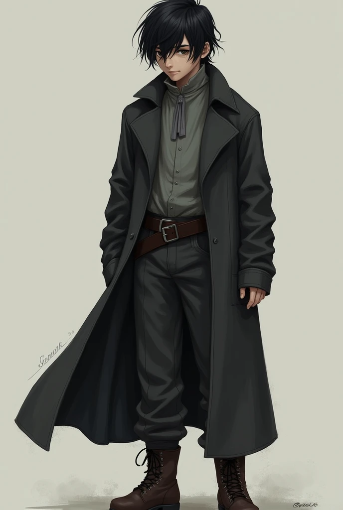 um close up de um homem em um casaco de trincheira segurando uma garrafa, picture of a male cleric, male artificer, roupas de rpg da moda, Do Pathfinder, Casaco de detetive, Personagem de RPG, Personagem de arte conceitual de RPG, ( ( arte conceitual do personagem ) ), Arte do personagem RPG, steel inquisitor from mistborn, he is wearing a trenchcoat, Arte conceitual de personagem de RPG