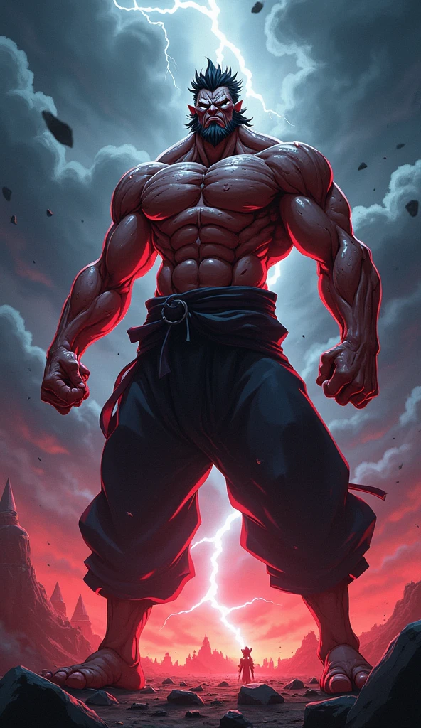((Top Quality, 8k, Masterpiece: 2), fit teen boy with gray skin, david laid, (Male Focus), armpit, masculine shape, masculine, rough, raised , sexy, correct anatomy::, photorealistc, model, Full Body, almost naked, POV, top angle,correct anatomy, explicit content,bara, pubic hair, dripping, very short hair, dark brown hair,(sweat:1.3), bodily fluids, precum, pain expression,hd, dark shadows, (black loincloth:1.5), handsome man with dark gray skin and a toga wrapped around his waist, white hair, short haircut, wavy hair, curly white hair, man with gray reptile scales on his skin, scaly skin texture, stormy background, black clouds in the background with red lightning, 8K, artgem, (gray skin:1.75)