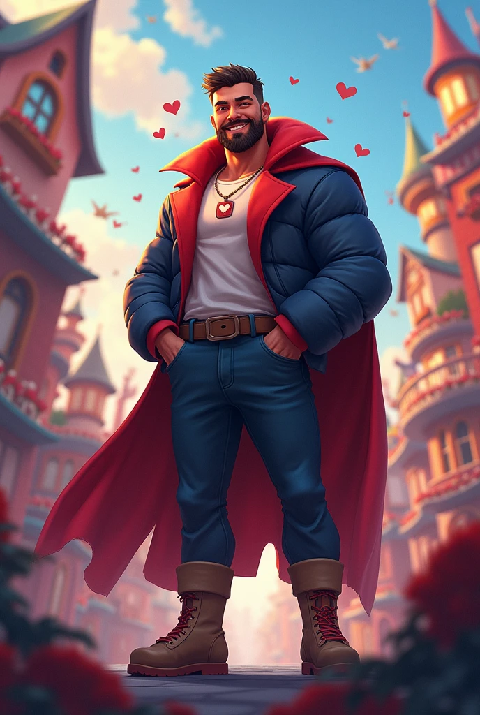 personagem dos desenhos animados de um homem com cabelos preto baixo de barba longa,Leopard Specs, black pants and red sneakers and a white dress shirt, de um lado escrito a Honda em vermelho, e do outro lado escrito Motorac em vermelho, animation character, Caractere estilizado, animation style rendering, 3D estilizado, Arnold Maya render, 3 d render stylized, toon render keyshot, Personagem 3D, Personagem 3D, 3d rendering stylized, 3 d character render, personagem de desenho animado, Personagem de close up, Pose de personagem, (Estilo Pixar) (master part:1.2) (Bokeh) (best quality) (pele detalhada) (textura detalhada) (8k) (argila) (Cinematic lighting) (foco nítido