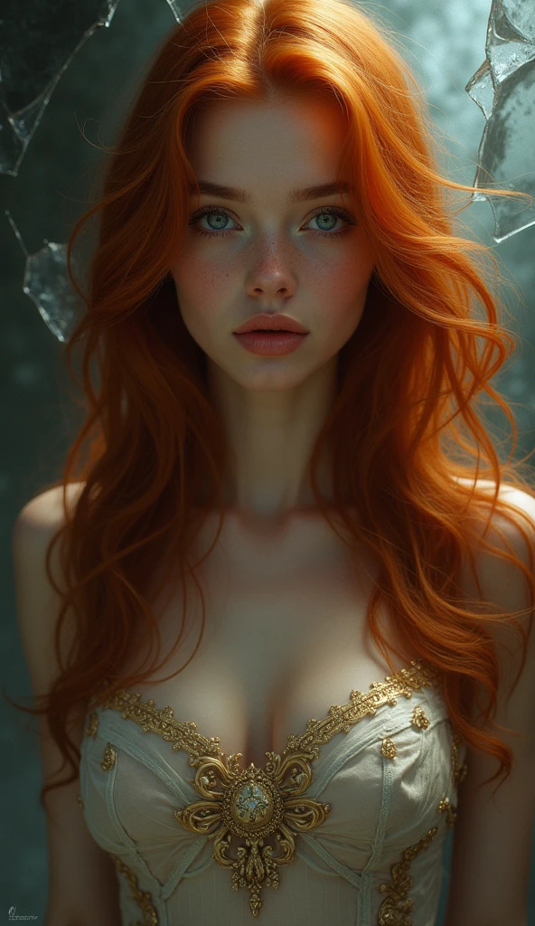 Blonde with long hair, CUTE SMILE, RED LIPS, MOST BEAUTIFUL GIRL IN THE WORLD, full length water fairy