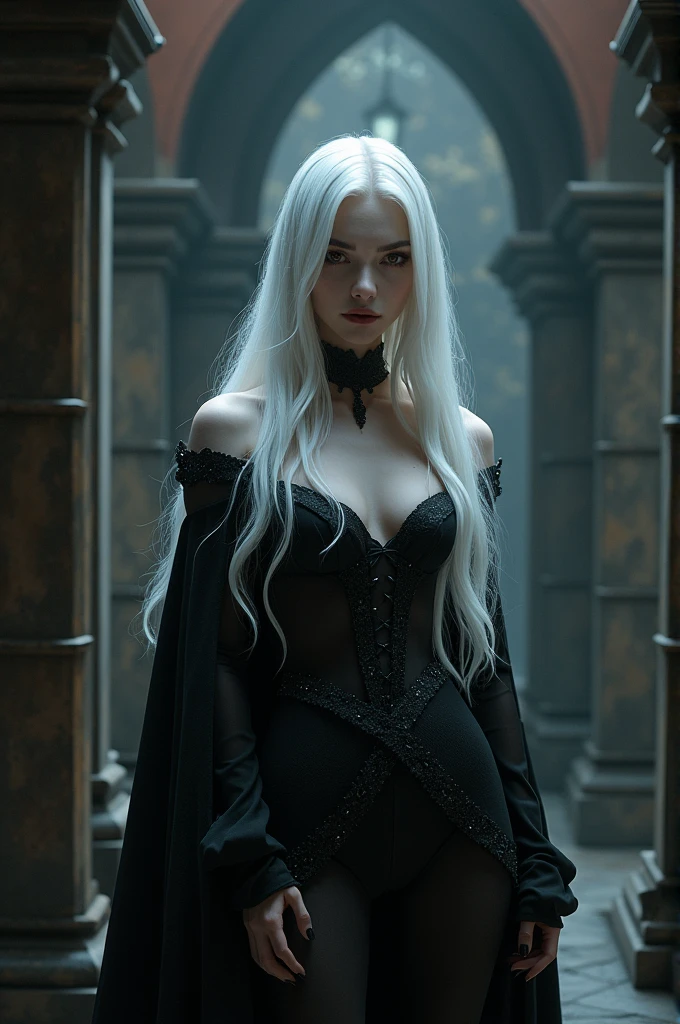 Pale skin with dark, sunken eyes.
Long, unkempt hair.
Thin, gaunt figure.
Wears dark, tattered robes and armor with a macabre, intimidating look.
Prefer a gaunt, emaciated appearance, reflecting the decaying nature of Namira's influence.