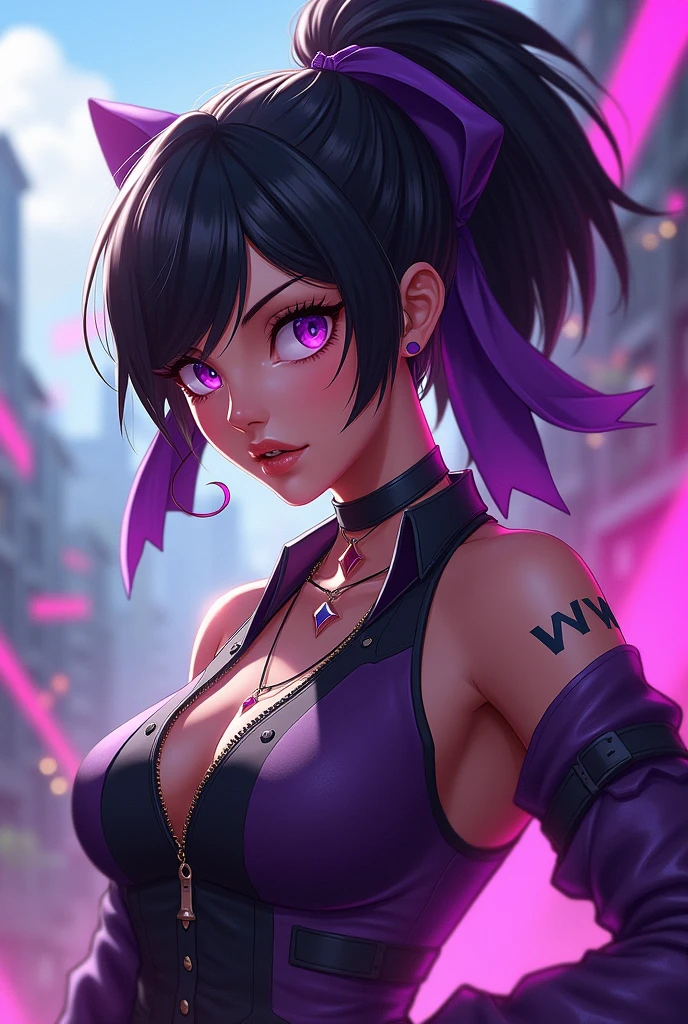 knife Juri Han character from street fighter game, realistic 3D anime style, cute anime girl, beautiful digital art, realistic 3D anime, Realistic Hyper Anime, extremely detailed.best quality,ultra-detailed,detailed background,looking at viewer, detailed face.
