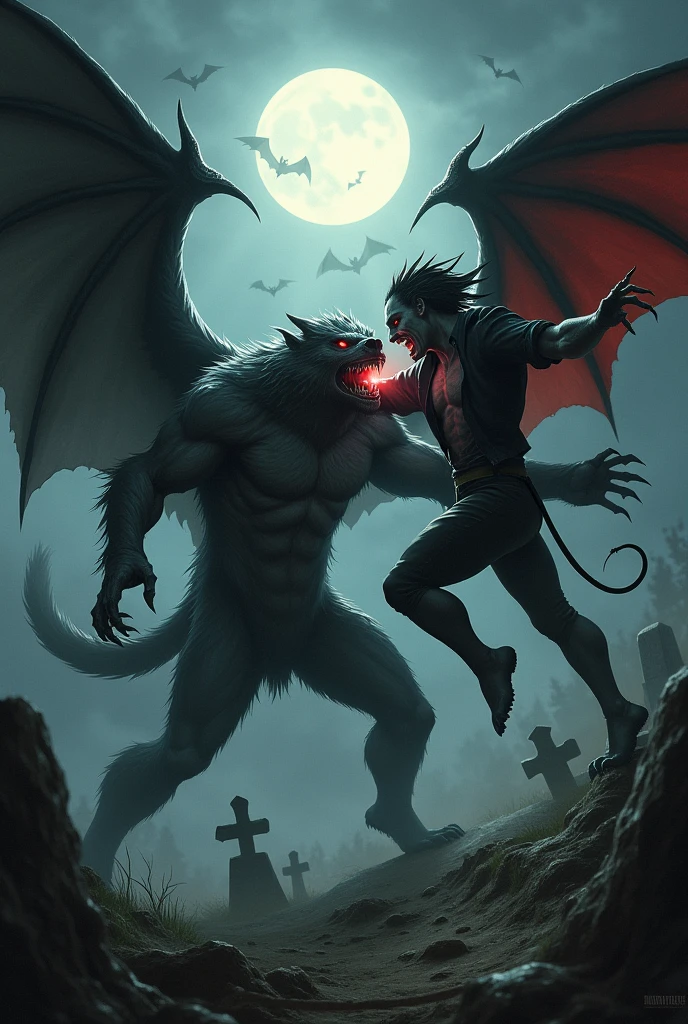 Giant bat devouring Ozzy Osbourne