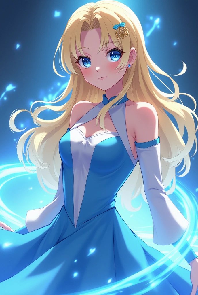 beautiful girl, puffy tiered ballgown, vibrant pastel colors,20s,madure female,smile,angry,closed mouth,white dress,cleavage,sleeveless,((glowing blonde long hair)), magical lights, sparkling magical liquid, inspired by Glen Keane, inspired by Lois van Baarle, disney art style, by Lois van Baarle, glowing aura around her, by Glen Keane, jen bartel, glowing lights! digital painting, flowing glowing hair, glowing flowing hair, beautiful digital illustration, fantasia background, whimsical, magical, fantasy, ((beautiful face)), ((masterpiece, best quality)), intricate details, highly detailed, sharp focus, 8k resolution, sparkling detailed eyes, liquid watercolor