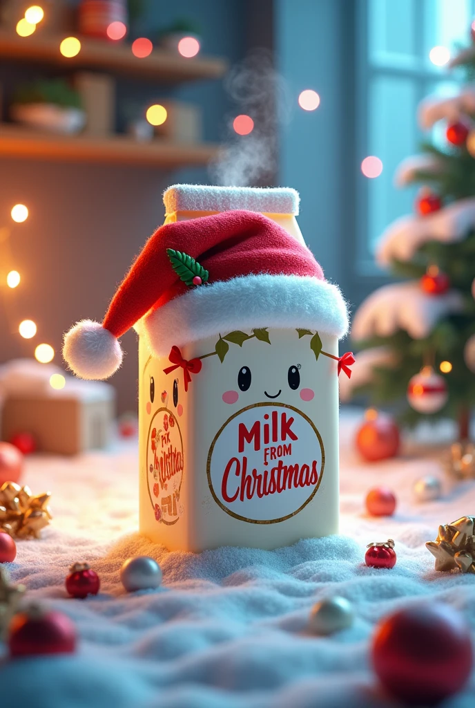 An image of Milk from Dragon Ball at Christmas