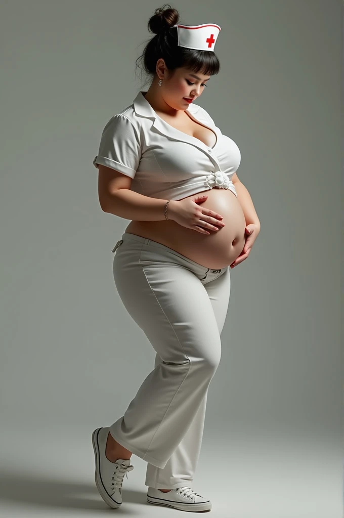 Malaysia v Big booty ass waist Big breast white clothes sneakers Adidas women Maid poor pretty beautiful