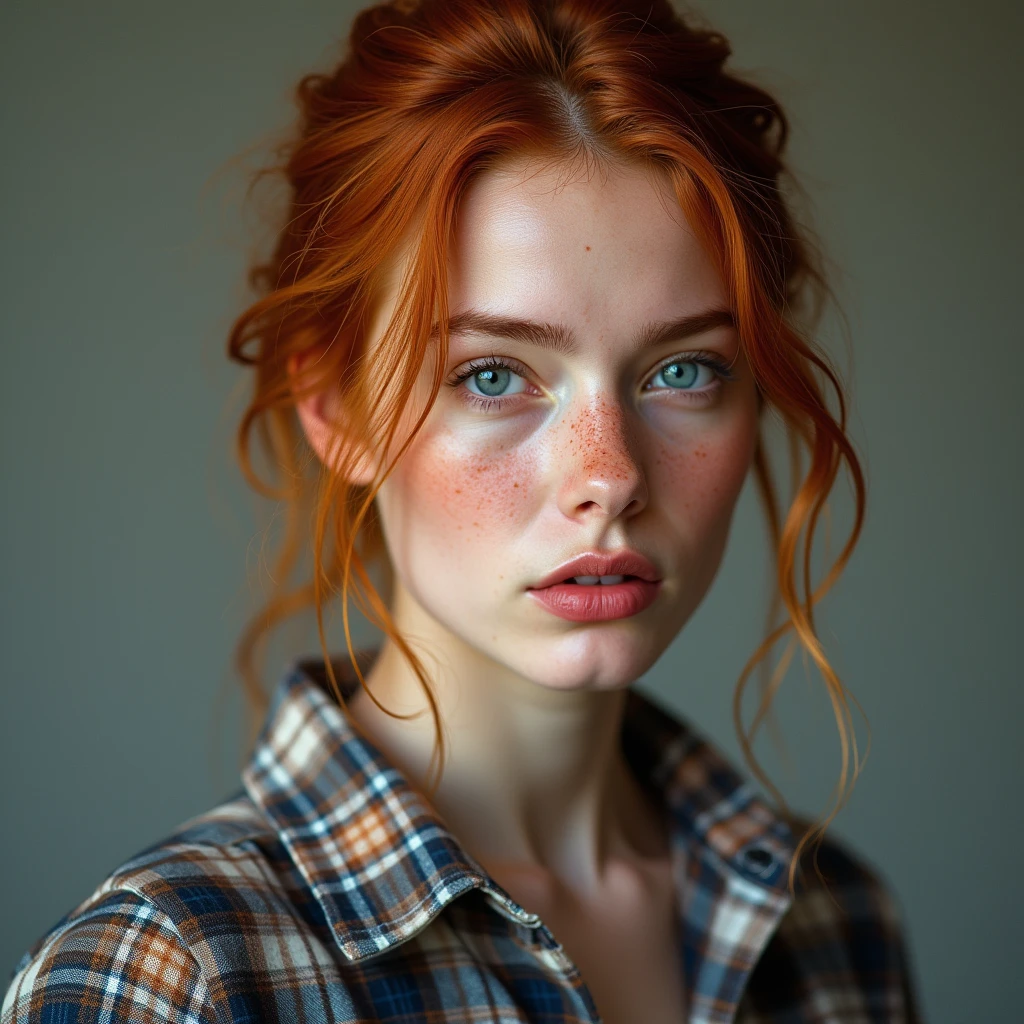 frecklesv1-2000 a beautiful woman, farms daughter, barn, evening, looking at her lover, painting, semi realistic