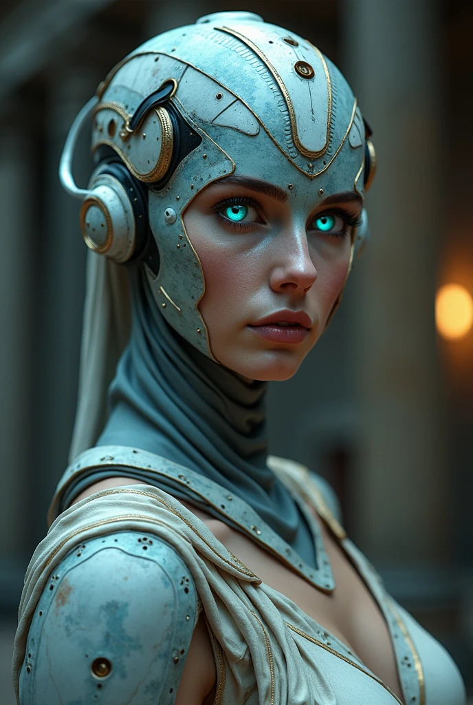 a woman in a costume standing in front of a bunch of skulls, hr giger. 8 k, greg rutkowski and h r giger, still from movie dune, frame from prometheus movie, by Peter Gric, movie still of a alien cyborg, highly detailed surreal vfx, the best on cgsociety, film still from movie dune-2021 --auto --s2