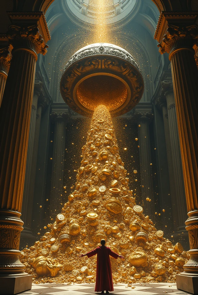 One beautiful boy searching  The lost city of gold, clearity 4k, nostalgic, masterpiece, building's & artifacts made of gold --auto --s2