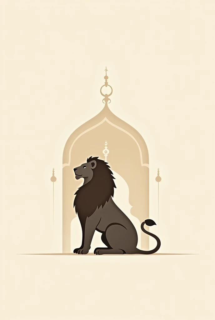Black and white cartoon drawing without color Sphinx comes to Iraq 