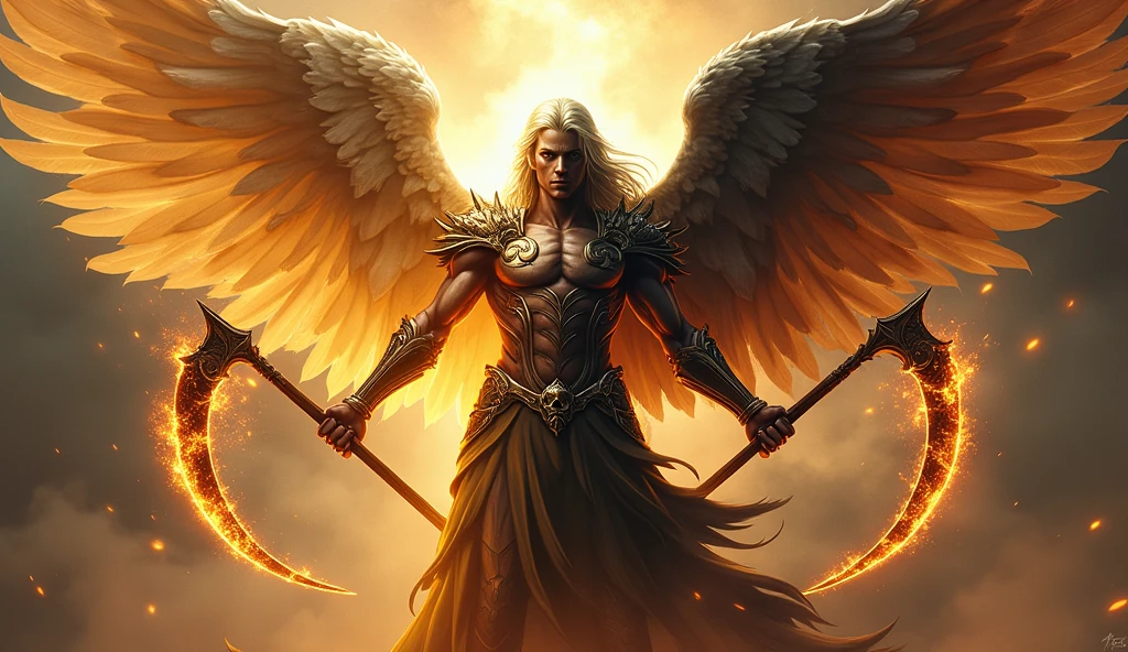 Angels and Demons , Battle Scene , Heavenly Angel , RPG , Fallen Angels , Demons , Heaven and Hell , War, Man, Suffering, Blood