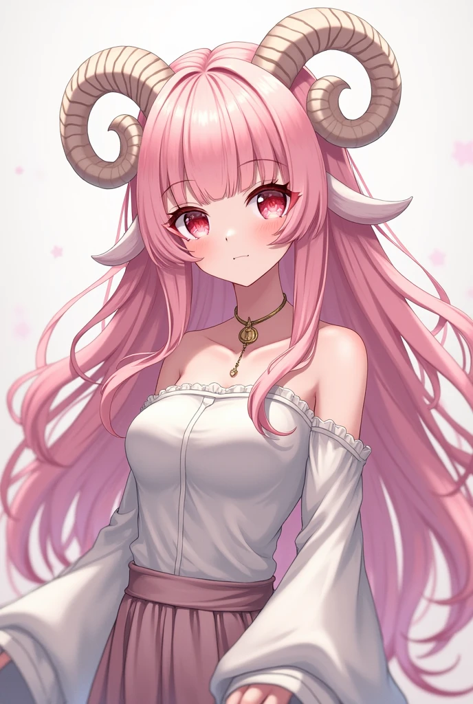 A masterpiece, very detailed, ultra-detailed, One, a female goddess, a beautiful woman, the most beautiful woman - pleasant skin, long hair, straight hair, bright pink hair and parting to the sides, bright pink eyes, thin pink dragon horns and white feathered wings with a hint of pink, and Greek women's clothing, with with huge breasts (big), a lush and soft body, bright bright hearts and an aura of love around her, She's walking in the cloud