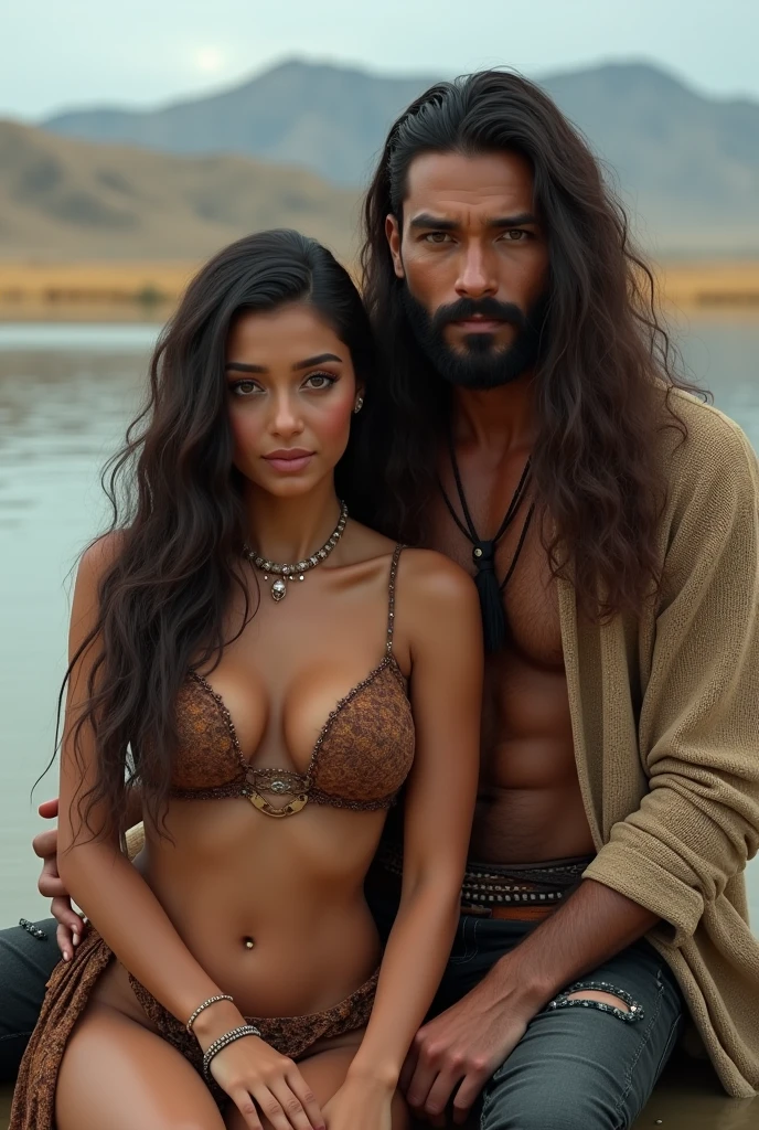 ((Realistic lighting, high quality, 8K, masterpiece: 1.3)), on the lake shore, sexual position (two full bodies), (Haifa Wehbe's face from Google Images) (nude), (legs apart), perfect breasts and hard nipples, rod. Pubic hair inside the pussy (AV Model: Pirates of the Caribbean porn)
- Realistic - S2 -