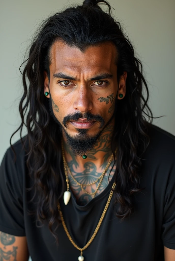 Dark-haired boy with dreadlocks, tattoos, strong, Boku no hero