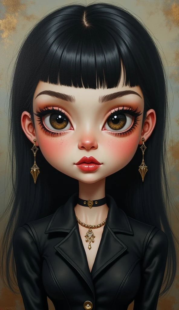 (cbzbb:1.25), menina afro-descendente, the addams family, artstation,
