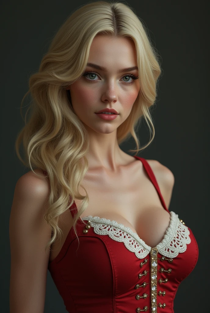 1girl,a beautiful fashion model ,(masterpiece, detailed background, best quality),short and shiny hair, light blomde hair with blonde highlights,smirk,juicy lips,red lips, calmart, lingerie, stripping, elegant makeup