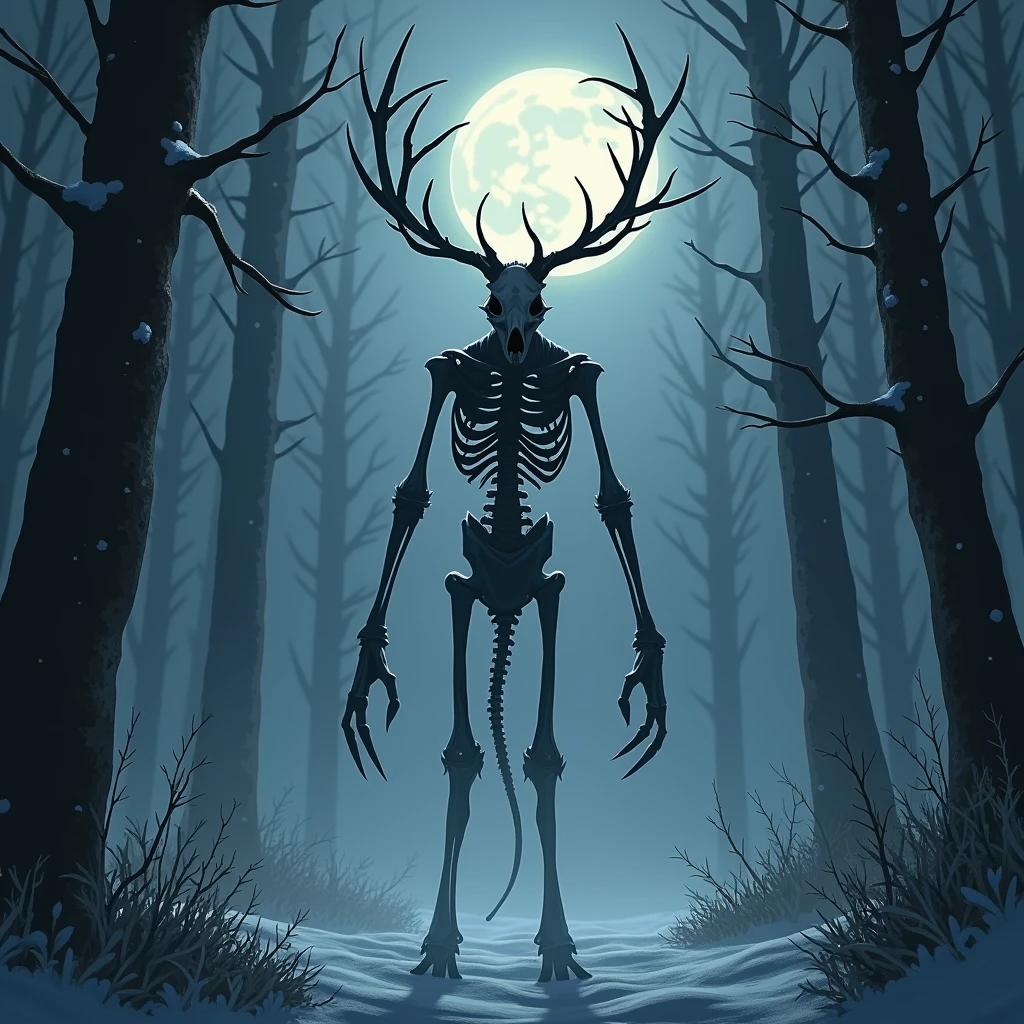 Wendigo, Astronomical observation, starry sky, deep space, detailed sketch, in the style of Johannes Vermeer