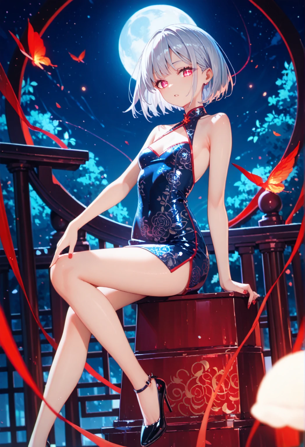 (Sky blue hair),(Braided short hair), (Pink Eyes),Fair skin) ,(whole body),(one person's),(There are lots of pumpkin ghosts in the background),Cat ear,Cat's Tail,(Sailor suit),(Bruises and ugly faces),(Fall into Darkness),If you don't give me sweets, I'll play a prank on you.),(Halloween Night Party),(masterpiece, Highest quality, Very detailed, Best Shadow), (Detailed Background), (Beautifully detailed face), High Contrast, (Best lighting, Very delicate and beautiful), ((Cinematic Light)), Hyper Detail,8k, Dramatic Light, Intricate details,night,(Bats flying in the background),High quality