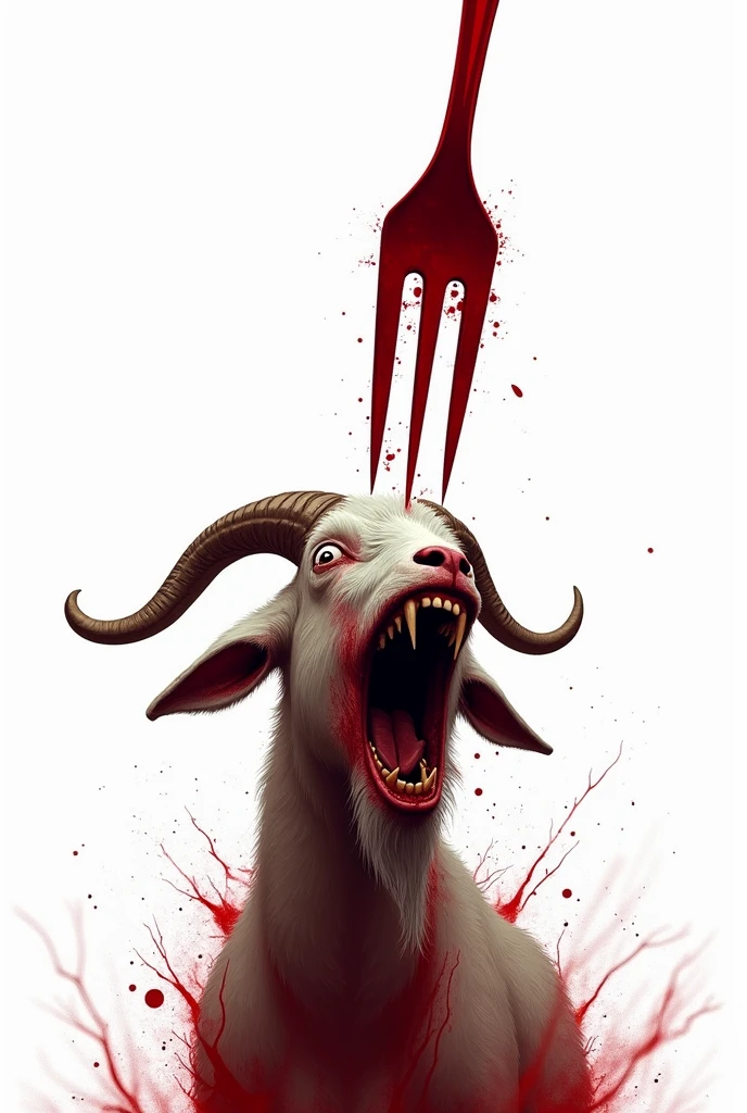 I would like a cartoon image of a cow cutting itself up and putting the pieces on display in a butcher shop window. 