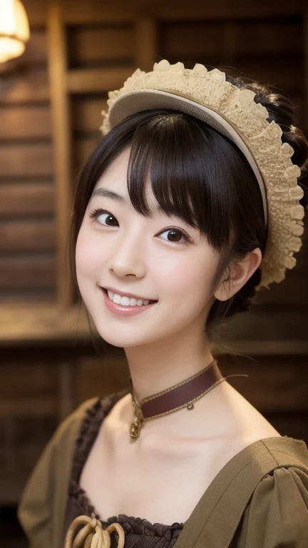 nsfw,Japan Person, 2girl with fun , japan famous actress, very young face, masterpiece, high quality, head tilt, taisho period,steampunk, narrow shoulder width,looking at viewer, small face,leaning forward,smile with closing mouth, （super gigantic breasts:1.8）,army costumes