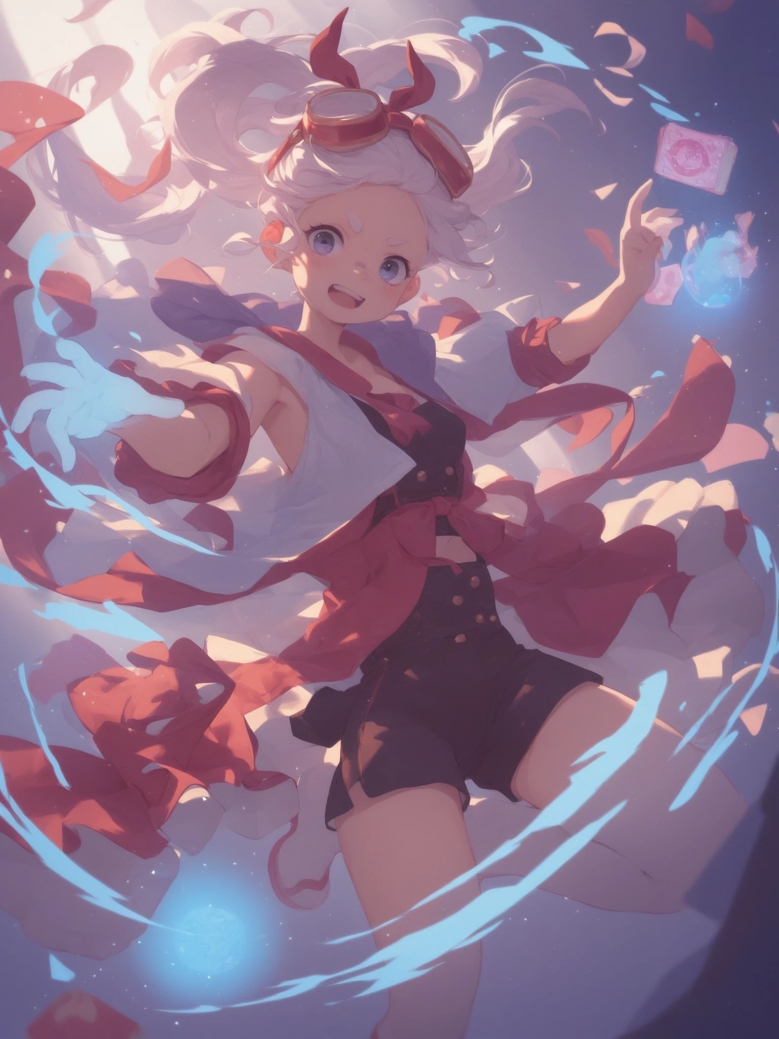 high angle,from above,cleavage,((elegant pink baseball cap)),(colorful bamboo trees and leaves,star festival decorations),
(wearing elegant red round frame glasses,circle frame),((white and red sexy elegant cute string tied summer bikini,sexy red flair mini skirt)),(beautiful pink and green butterflies and fish all over the place),colorful fish,flowers,fantasy beams and lights,
((masterpiece:1.4, best quality)), ((masterpiece, best quality)),((beautiful twin tail silver pink hair,blunt bangs,beautiful cobalt blue eyes,little cute girl)),full body, bathing in the water,(beautiful emerald green beach,waves),(water splash,lovely laugh), (pink Lace chalker, red wristband, diamond necklace,earrings),cinematic lighting and pause,beautiful natural mysterious beach,night sky,full moon,(beautiful pink and red butterflies and fish all over the place),