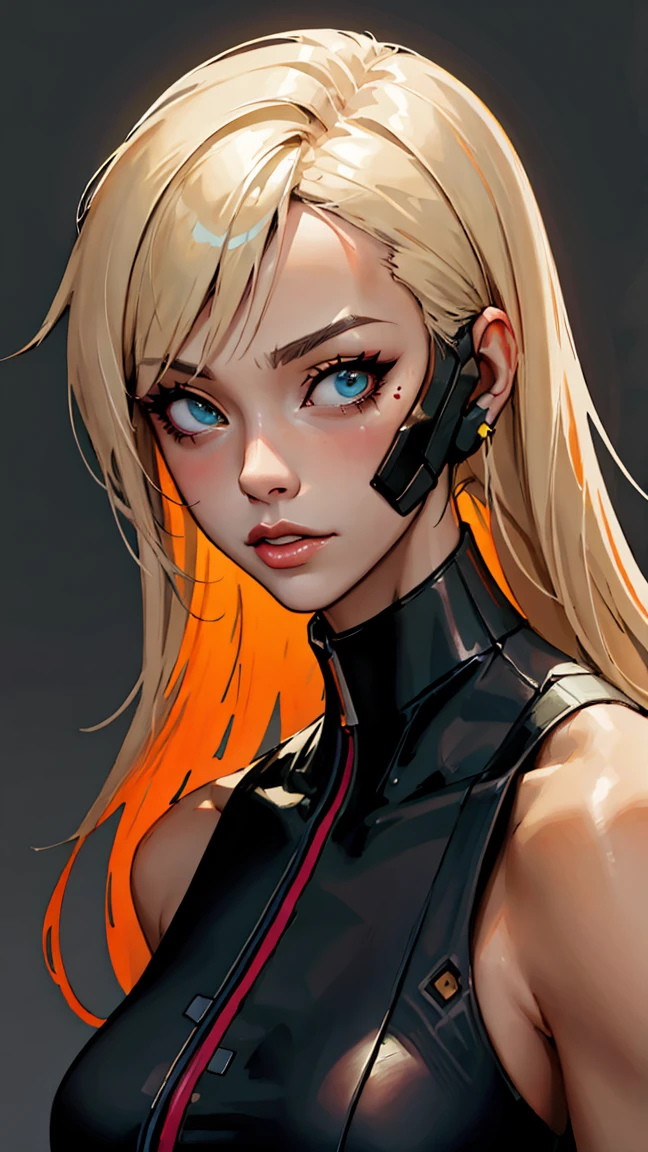 Close up portrait of woman with very large breasts and very long hair, rossdraws | afro futurism, dreamy cyberpunk girl, cyberpunk art style, beautiful cyberpunk girl face, futuristic art style, cyberpunk beautiful girl, Digital Cyberpunk Anime Art, the cyberpunk girl portrait, Cyberpunk Digital Painting, cyberpunk themed art, cyberpunk portrait, advanced digital cyberpunk art, digital cyberpunk - anime art