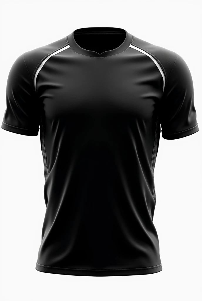 Create a front and back team jersey in black without logo