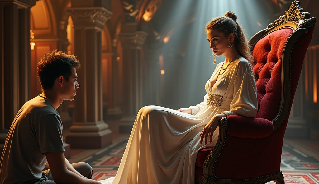 Vivid depiction、3DCG、Clear photos、Large marble altar、On top of that, he has his eyes closed and is unconscious、One female elf in a white robe