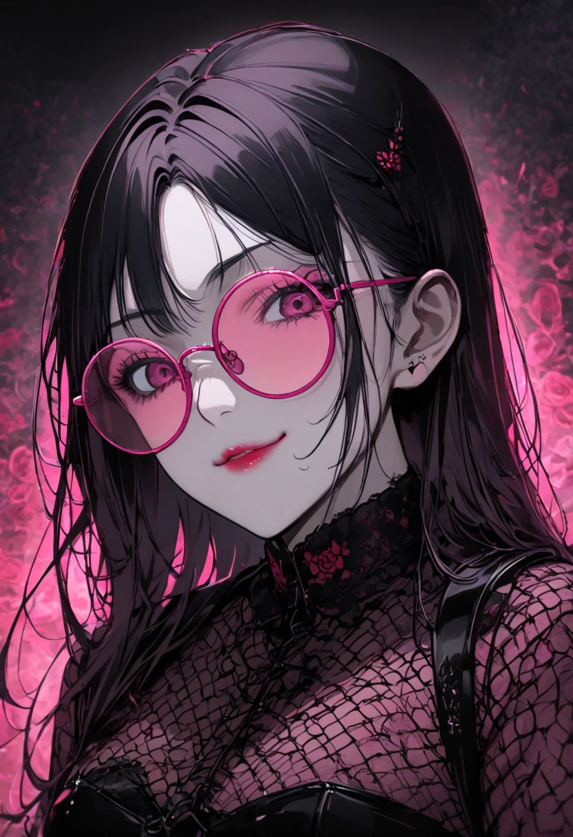 Japan woman with glasses on face, sunglasses, wearing glasses, woman with rose-colored glasses, Diravadi Lumrat, wearing thin big round glasses, wearing pink glasses, wearing small round glasses, portrait blackpink, blackpink jisoo, blackpink jisoo, square glasses, sunglasses