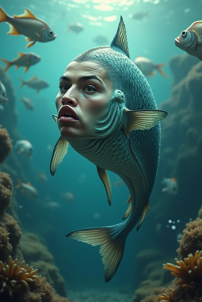Ronaldo is fish - SeaArt AI