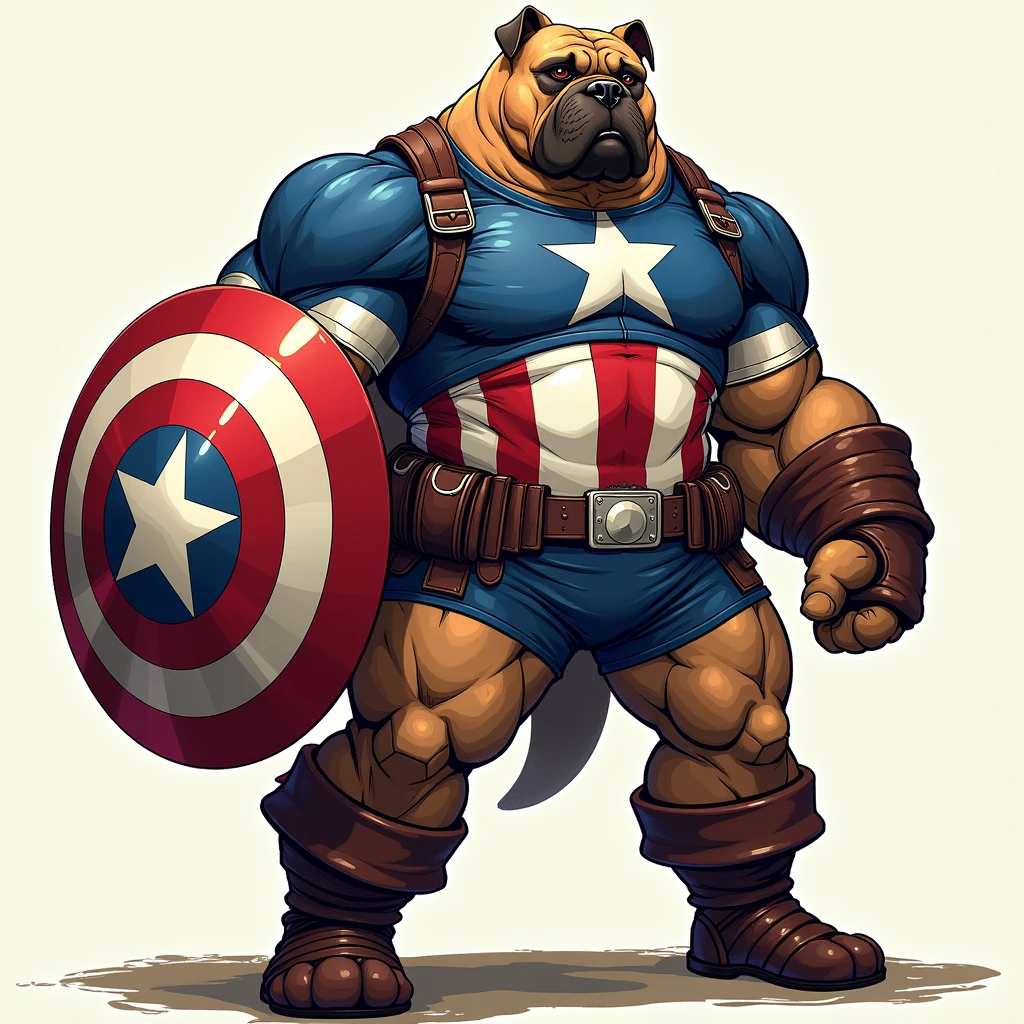 Mastiff dog hybride CAPTAIN AMERICA SUPERHERO