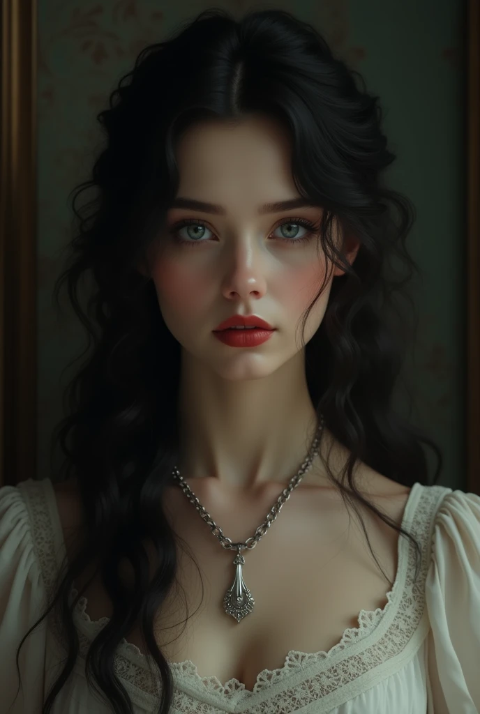 Dark maria antonieta woman with brown eyes