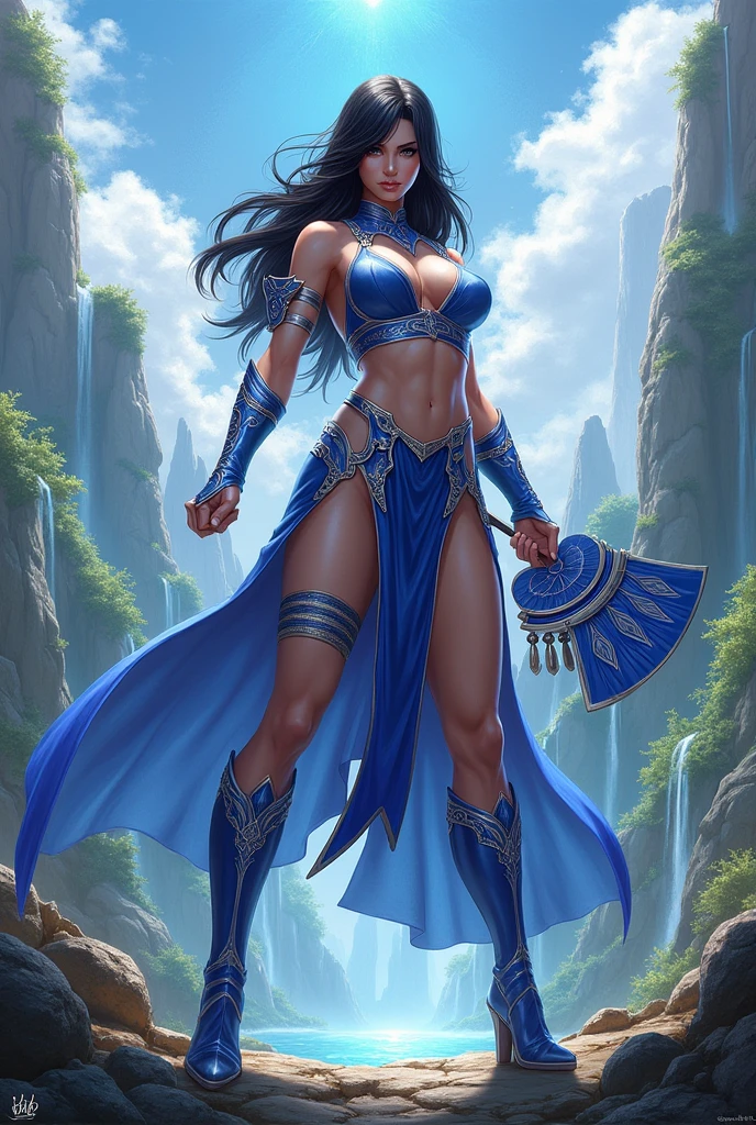 ((women amazon warrior outfit), athletic, tattoos, serious, looking at the viewer, perfect hands, beautiful face, simple_background, full body, perfect body, rounded breast